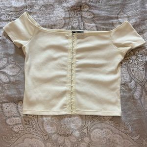 Nordstrom Topshop Off the Shoulder Crop Top